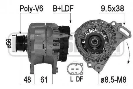 Фото alternator ERA 209157 Alternator ERA 209157