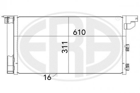 Радиатор кондиционера ERA 667005