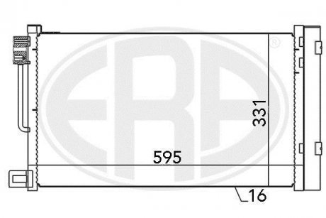 Радіатор кондиціонера ERA 667010