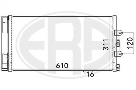 Радиатор кондиционера ERA 667018