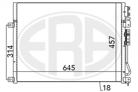 Радиатор кондиционера ERA 667028