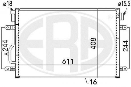 Радіатор кондиціонера ERA 667060