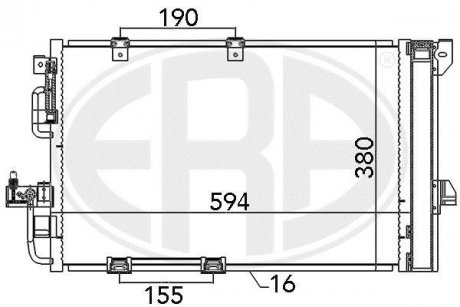 Радиатор кондиционера ERA 667082