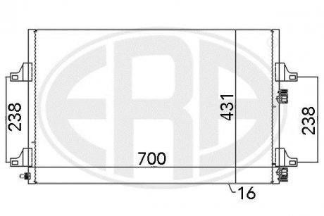 Радиатор кондиционера ERA 667106