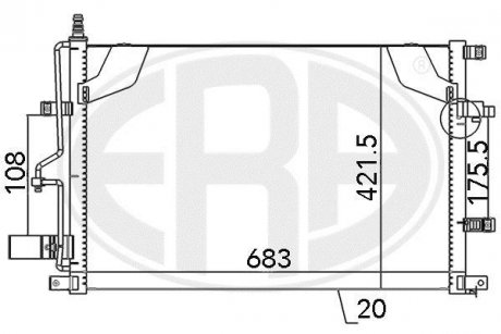 Радіатор кондиціонера ERA 667124