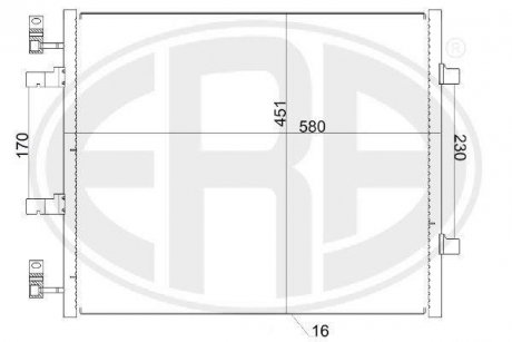 Радиатор кондиционера ERA 667156