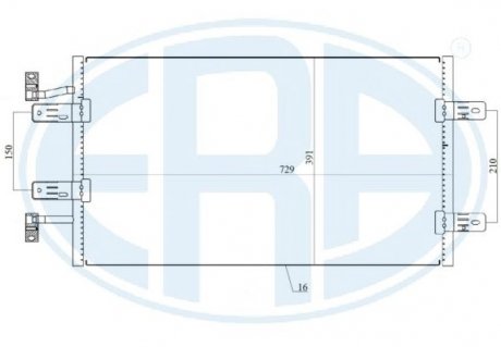 Радиатор кондиционера ERA 667174
