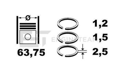 Комплект колец ET ENGINETEAM R1000625