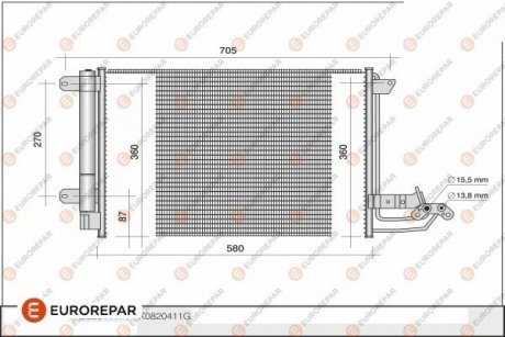 РАД?АТОР КОНДИЦ?ОНЕРА EUROREPAR 1609634880