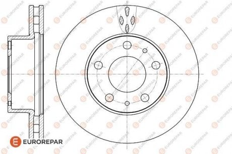 Диск тормозной передний Jumper3-Boxer3 DIAM 280 EP 28 PSA EUROREPAR 1618865280 (фото 1)