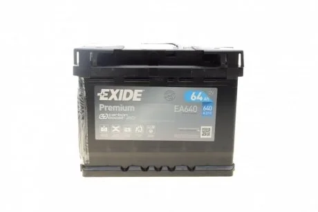 Фото акумулятор EXIDE EA640 Акумулятор EXIDE EA640