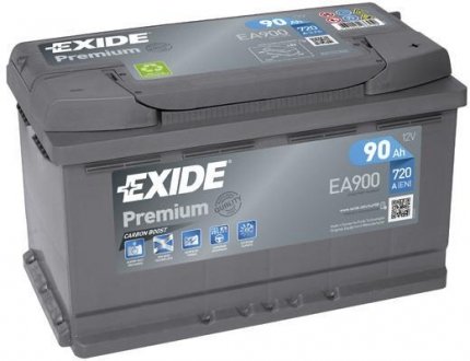 АКБ 6СТ-90 R+ (пт720) (необслуж)(315х175х190) Premium EXIDE EA900