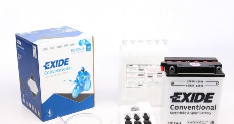 АкумуляторMOTOR 12V 12AH 165A YB12A-A/ [135X81X161] EXIDE EB12A-A