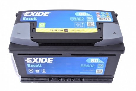 Стартерна батарея (акумулятор) EXIDE EB802 (фото 1)