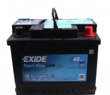 Фото акумулятор EXIDE EK600 Акумулятор EXIDE EK600