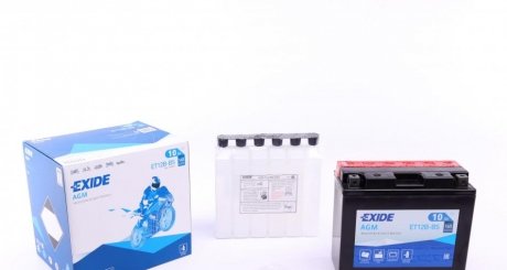 АкумуляторMOTOR B/O 12V 10AH 160A YT12B-BS/ EXIDE ET12B-BS