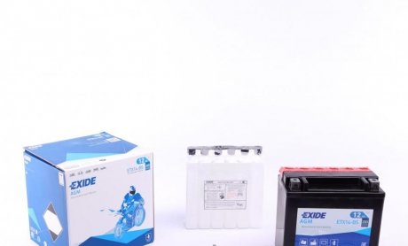 АкумуляторMOTOR B/O 12V 12AH 200A YTX14-BS/ [150X87X145] EXIDE ETX14-BS (фото 1)