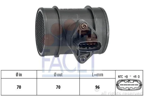 Датчик масової витрати повітря FACET 10.1264