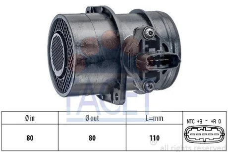 Датчик масової витрати повітря FACET 10.1266