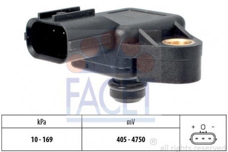Датчик давления воздуха, высотный корректор, Датчик, давление во впускном газопроводе FACET 103026