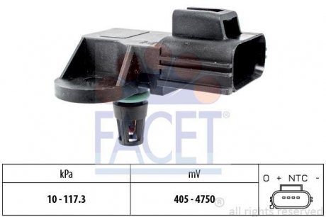 Датчик давления воздуха, высотный корректор, Датчик, давление во впускном газопроводе FACET 10.3100