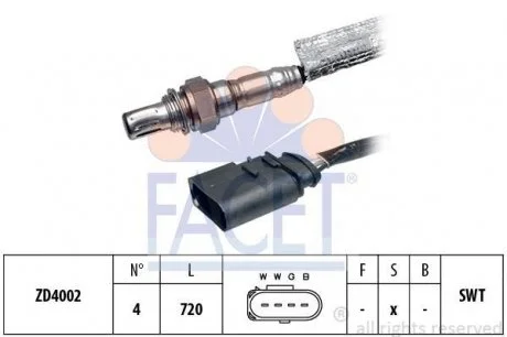 Фото лямбда-зонд FACET 10.7163 Лямбда-зонд FACET 10.7163