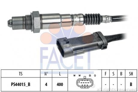 Лямбда-зонд CLIO II/III/ESPACE/THALIA 1.4/1.6/2.0 16V 99 -> FACET 108283