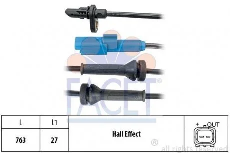 Фото 1 - датчик ABS FACET 210060 Датчик ABS FACET 210060 (фото 1)