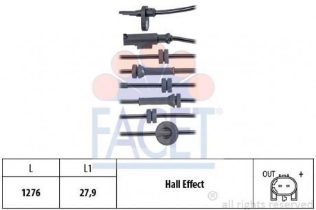 Датчик швидкості (ABS) FACET 21.0141