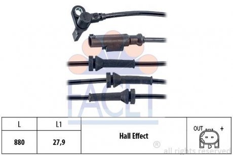 Датчик швидкості (ABS) FACET 21.0163