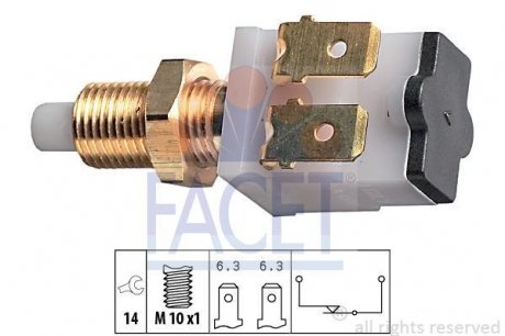 Вмикач сигналу стоп FACET 7.1007 (фото 1)