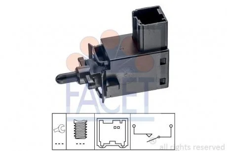 Вимикач, привод сцепления (Tempomat), Вимикач, привод сцепления (управление двигателем) FACET 71242