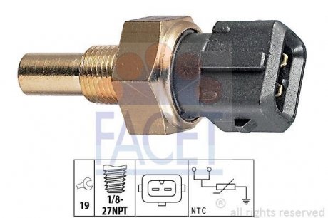 Датчик температуры охлаждающей жидкости FACET 73119