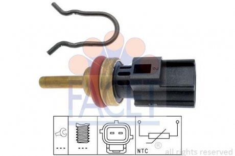 Датчик температури рідини охолодження. Датчик, температура охлаждающей жидкости. Датчик, температура охлаждающей жидкости FACET 73346