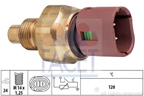 Датчик температуры жидкости охлаждения FACET 73522 (фото 1)