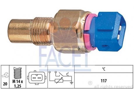 Датчик температуры жидкости охлаждения FACET 73553