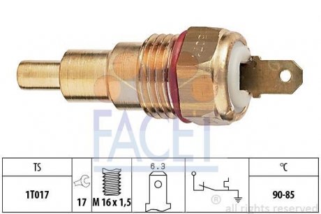 Термовимикач вентилятора радіатора FACET 75071