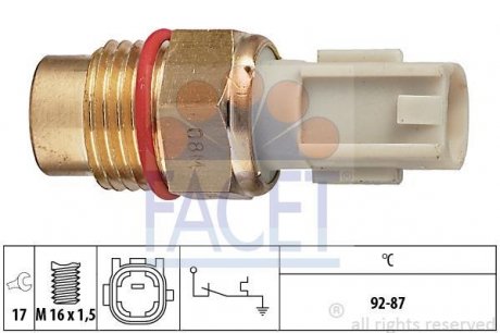 Термовимикач вентилятора радіатора FACET 75198