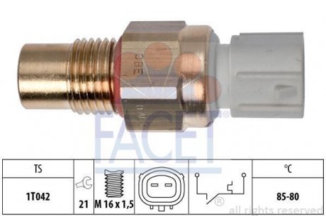 Термовыключатель вентилятора радиатора FACET 75246 (фото 1)