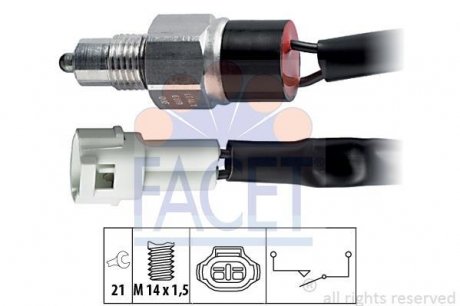 Вимикач фар заднього ходу FACET 76119