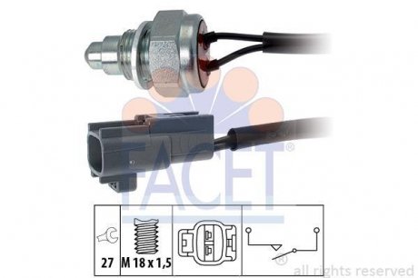 Выключатель фар заднего хода FACET 76259 (фото 1)