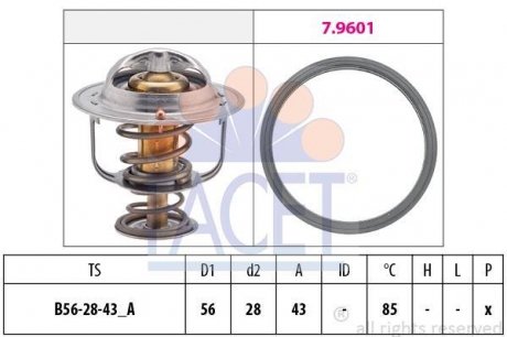 Термостат системы охлаждения FACET 78398