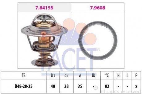 Термостат системы охлаждения FACET 78415