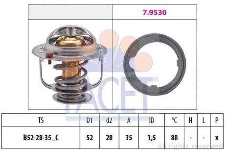 Термостат системы охлаждения FACET 78489