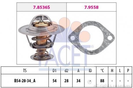 Термостат системы охлаждения FACET 78536