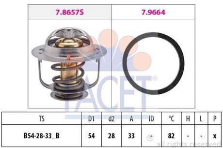 Термостат системы охлаждения FACET 78657