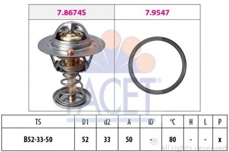 Термостат системы охлаждения FACET 78674