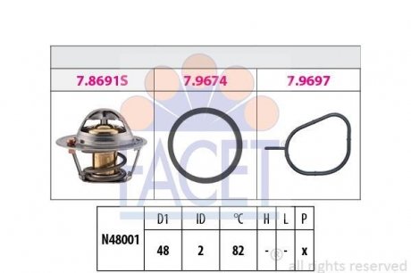 Термостат системы охлаждения FACET 78691