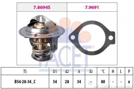 Термостат системы охлаждения FACET 78694