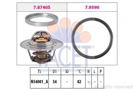 Термостат системы охлаждения FACET 78740